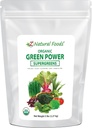 Z Dabiskie pārtikas produkti Organiskie zaļumi Superfood Powder - Miežu zāle, Kviešuzāle, Spirulīna, Spinach, Broccoli, Alfalfa Leaf, Bišu saknes, Tomātu, Dulse & Moringa - Raw Vegan Gluten Free - 5lbs