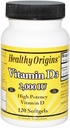 Veselīgas izcelsmes D3 vitamīns Softgels, 120 grāvis