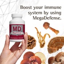 Waiora MegaDefense Sēņu kapsulas ikdienas labsajūtai, 6 Sēņu piedevas: Reiši, Turcija Aste, Cordyceps, Maitake, Agaricus & Shiitake, Non-GMO (2 Bott / 60 Veggie Cap serv)
