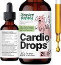 Forever Puppy Cardio Drops suņiem - Hawthorn Berry & Motherwort Herb - Šķidrs Antioksidants Papildinājums ar Gotu Kola Leaves & Lavender Extract - 2 fl oz