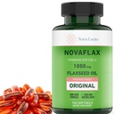 Nova Lucia Organic Linsēklu eļļa Kapsulas 1000mg – Omega 3 6 9 Softgeli matiem, ādai un nagiem – bez GMO, bez lipekļa, bez heksāna, viegli norīt – 100 Šķidrie softgeli