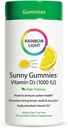 Varavīksnes gaišais - saulrieta gumijas vitamīns D3 1000 SV, atbalsts veselīgiem kauliem, muskuļiem un immunītei ģimenes košļājamā ar D3 vitamīnu, bez sojas, bez lipekļa, skābs citrons, 50 gumija pilieni