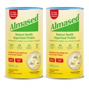 Almased Vanilla Maleal Replacement Shake - Low-Glycemic High Plant Base Protein Pulveris- Uzturs Svars Veselības Papildinājums - Vanilla Flavor - 17,6 oz (1,1 Pound (2 Pack))