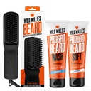 Willies Beard Grooming Kit - Beard Taisnotājs vīriešiem, PROGRO - Stiprināta ar Biotin & Kofeīns matu augšanai, mazgāšanai, hidratācijai - Jonic 2-in-1 Apsildāmā Comb Brush, Ražots ASV
