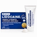WELMATE - 5% Lidokaīna Numbing Cream, 2oz (60g) - Maksimālais stiprums Lidokaīna Cream - Hemorrhoid Relief - Ārējās lietošanas Anestēzija, E vitamīns - Bērnam pretīgs - Akūta ādas kopšana