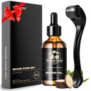 Waking Forest Derma Roller 0. 25mm & Beard Oil(1oz), Sandalwood Beard Kit, Microned Beard Roller ar 540 Titanium, Natural Moisturize ar E vitamīnu Beard Oil vīriešiem, Fathers Boyend Tētis