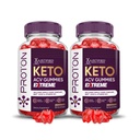 Attaisnotas laboratorijas (2 Pack Proton Protein Keto ACV Gummies Extreme 2000MG Proton Keto Gummies Apple Sidra Etiķis Formulēts ar granātābolu biešu sulas pulveris B12 Vegan Non GMO 120 Gumys