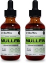 Mullein Leaf šķidruma ekstrakts 2 Fl Oz (iepakojums no 2) - Extra Strenght - Advanced Formula - Dabisks papildinājums Šķidrā Tincture - Plaušu tīrīšana un detokss - Respiratorā veselība un imūnā atbalsta pilieni