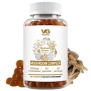 VITA GLOBE Sēņu komplekss Gumijas – 250mg ar Reishi, Lion s Mane, Chaga, Cordyceps & More ) Dienas papildinājums Imūnās aizsardzības, enerģijas un smadzeņu funkcijas atbalsts – 60 grāfs (iepakojums no 1)