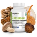 Organixx USDA Organiskās sēnes Papildinājums, 7 Fermentētas sēnes – Lauvas Mane, Shiitake, Cordyceps, Turkey Aste, Reishi – Imūnās un gremošanas atbalstam, 60 Veģetārās kapsulas