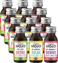 TEAONIC Wellness Shots - Šķirnes iepakojums: Relax, Revive, Detox Shots, USDA-sertificēts Organic Wellness Shots, 12 Pack, 2 Fl. Oz Katrs