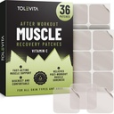 Post Workout Muskuļu atveseļošanās Patches ar vitamīnu C - 36 Patches Active Lifestyle Support, palīdz nomierināt un atjaunot pēc izmantošanas, ērts un viegli izmantot vīriešiem un sievietēm