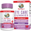 MaryRuth Organics Eye Care Gummies ; Acu veselība Vitamīni pieaugušajiem un bērniem; Luteīns un zeaksantīna papildinājumi; acis; Vegāns; Non-GMO; bez lipekļa; 90 Skaits