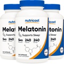 Nutricost Melatonīns 5mg, 240 Kapsulas (3 pudeles)