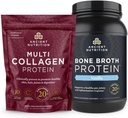 Ancient Nutrition Multi Collagen Protein Pulveris, Neuzliesmojošs, 100 Kalpojumi + Kaulu putu proteīna Pulveris, Vanilla, 40 Kalpojumi