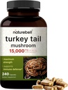 NatureBell Turkey Aste Mushroom Capsules 15,000mg Per Serving, 240 Count 