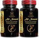 Menopauzes atbalsta papildinājums - Dabas Menopauzes Papildinājums Hormonālajam līdzsvaram, Karstā Flash Relief ar Black Cohosh, Nakts Sviedri un Imūnās Atbalstam sievietēm - 2 pudeles 120 kapsulas