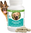 Tikai dabas Pet Ultimate Daily Vitamīni - Complete Multivitamīnu Papildinājums suņiem Līdzsvarota veselība & Vitalitāte - Senior Mazs un liels suņu pārtikas Imūnās gremošanas atbalsts -180 Soft košļājamās tabletes