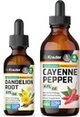 BIO KRATER Cayenne Pepper Tincture 4 Fl. Oz. & Dandelion Tincture 2 Fl. Oz.
