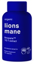 Organic Lions Mane Papildinājums 120 Kapsulas. Smadzeņu atbalsts Nootropic Imūnsistēmas atbalsts Sēnes papildinājums. 10X ekstrakts līdzīgs 18 000mg, satur patentu Gaidot LitropaneTM