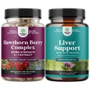 Papildu spēka bars Hawthorn Berry Capsules - ekstrakts Gremošanas un sirds veselības papildinājums un aknu tīrīšana un detox & remonts Formula - augu aknu atbalsta papildinājums