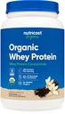 Nutricost Organic Whey Protein Koncentrāts, Francijas Vanilla Flavored, (2LBS) - bez lipekļa, bez GMO