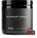 Sēnes Gumijas - Ultra High Potence 10:1 Ekstrakts ar Lion’s Mane, Chaga & Reishi - spēcīgs 10-Mushroom Blend - trešās puses Lab pārbaudīts - 90 Gumijas