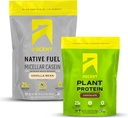 Ascent Casein Protein pulveris Vanilla Bean 2 lb & Plant Protein pulveris Šokolāde 18 Kalpo