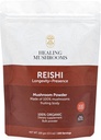 Reiši Pure Pure Pure Powder, Organic Sēņu Papildinājums imūnās uzturvielas, ilgizturība, Mood, Miega, Bez Pildvielas, Ne-GMO