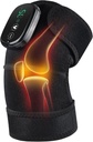 FSA piemērots Ceļa masieris ar siltumu un vibrāciju, Ceļa sildītājs Artrīts ar masāžu, karsē Knee Brace Wrap Black