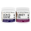 Host Defense Bandle with Lion's Mane Powder, 3.5 oz & Turcija Astes sēņu pulveris, 3.5 oz - Atbalsts smadzeņu veselība, atmiņa un fokuss - Atbalsts Digestive & Imūnās veselības*