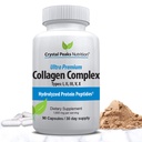 Kolagēna peptīda Tabletes - veidi I, II, III, V, X - Anti-Aging - Premium kolagēna bagātinātāji un kolagēna tabletes - hidrolizēts proteīns tabletes sievietēm un vīriešiem 1800 mg jauneklīgai ādai