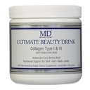 MD Ultimate Beauty Drink Pulveris CollagenType I & III -- Collagen Diētiskā Papildinājums ar antioksidantiem -- Nodrošina Uztura Atbalsts ādai, matiem, nagus, locītavas - 150 Grams