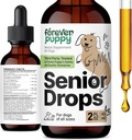 Forever Puppy Senior suņi pilieni - Imūnās un smadzeņu atbalsta komplekss veciem suņiem visu šķirņu un izmēru - Vitamīni un papildinājumi vecākiem mājdzīvniekiem - uztura bagātinātāji - 2oz