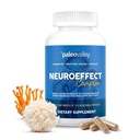 Paleovalley NeuroEffect - neirosēņu kafija Uztura bagātinātāji fokusam, atmiņai un enerģijas atbalstam - 28 dienu piegādes - 8 Pilna spektra sēņu un veselas kafijas augļu ekstrakti