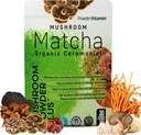 PulverisVitamīns Organiskās ceremonijas Sēnes Matcha Sertificēts bez pesticīdiem Zāle-Zāļu kolagēna tipi I & III 8 Augļkopības iestādes Sēnes pārbaudītas Beta-Glucans Focus Digestion & Imunity 30 Servējumi