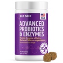 Pet MD Probiotikas un enzīmi suņiem - Gut Health Košļājamās kastes ar prebiotikām - Gremošanas atbalsts suņiem ar atsāpinātu kuņģi, caureja, aizcietējums, vai gāze - Funkcionālās probiotikas suņiem - 60 ct