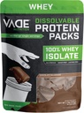 VADE Nutrition Atdalāmi proteīni Iepakojumi - 100% Sūkalu izolātu Olbaltumvielu pulveris Šokolādes Milkshake - zema Carb, zema Calorie, bez laktozes, bez cukura, bez tauku, bez lipekļa - 30 paketes Go