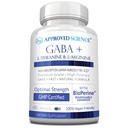 Apstiprināta zinātne GABA+ - Veicināt miegu, uzlabot miegu, uzlabot mood - GABA, L-Teanīns, L-arginīns, vitamīns B6, BioPerīns - augsta absorbcija - 60 kapsulas - Vegan