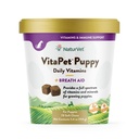 NaturVet – VitaPet Puppy Daily Vitamīni suņiem – Plus Breath Aid – Konkrēti formulēti, lai nodrošinātu kucēni ar Essential Vitamīni, Minerals, Aminoskābes un taukskābes (70 Soft Chews)