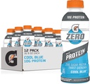 Gatorade Zero ar proteīnu, 10g sūkalu proteīna izolāts, Nulle Cukurs, veģetārais, šķidri elektrolīti, atdzesēti zils, 16,9 Fl Oz pudele, 12 iepakojums