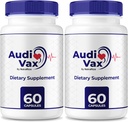 (2 Pack) Audivax - Audi Vax Advanced Max Ausu atbalsts, dabas formula, lai veicinātu iekšējo ausu veselību, Audi Vax maksimālais stiprums dzirdes veselībai, oficiālās auditorijas tabletes, Audivax Atsauksmes (120 kapsulas)