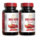 URIC Acid - Organic Uric Acid Papildinājums ar Tart Cherry Extract, Selerijas sēklas, Uric Acid Support Papildinājums Milk Datele un Bromelain - 2 pudeles 120 kapsulas