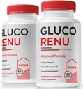 (2 Iepakojums) Gluco Renu kapsulas, oficiālās GlucoRenu tabletes, dabas atbalsts veselīga līmeņa, cirkulācijas un līdzsvara, Premium formula asinsvada tīrītājs, GlucoReNu Glyco Optimizer (120 kapsulas)