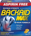 Backaid Max Relief Caplets, 28 grāvis (iepakojums no 6)