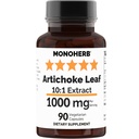 MONOHERB Artichoke Leaf ekstrakts 1000 mg - 90 Veģetārās kapsulas