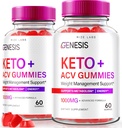 rize labs - Genesis Keto Keto+ACV Gumijas, Papildinājums Advanced svara zudums, Visi dabas Extreme 2000mg Gumijas (120 Gumijas)