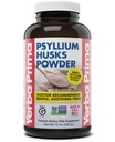 Yerba Prima Psyllium Husks Powder 12 oz - Dabīgs Fiber papildinājums - Colon Cleanser - Gut Health - Vegan, Non-GMO, No Gluten-free (jauns marķējums - Iepakojums May Vary)