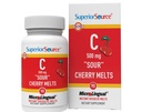 Superior Avots vitamīns C 500 mg Skābās ķiršu kauliņas - Ikdienas vitamīnu papildinājums Atbalsts Imūnā veselība - C vitamīns Formula AIDS šūnu veselību - 90 Šķīdināšanas tabletes zem mēles