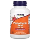 Pārtikas produkti Pantothenic Acid 500mg, 100 kapsulas (1. iepakojums)
